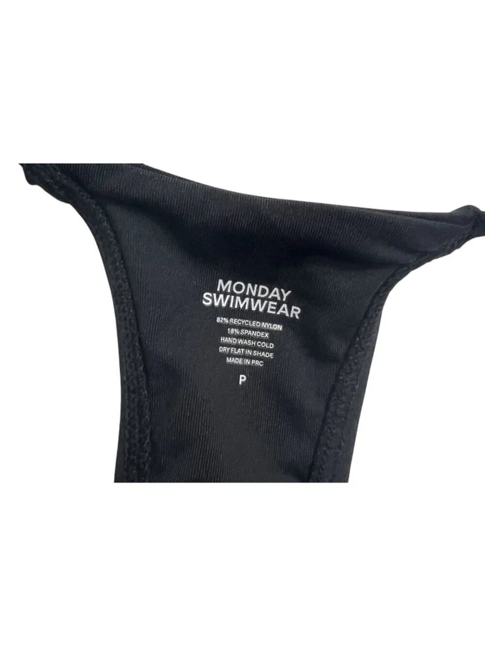 MONDAY Swimwear Monday Thong Bikini Bottoms in Black